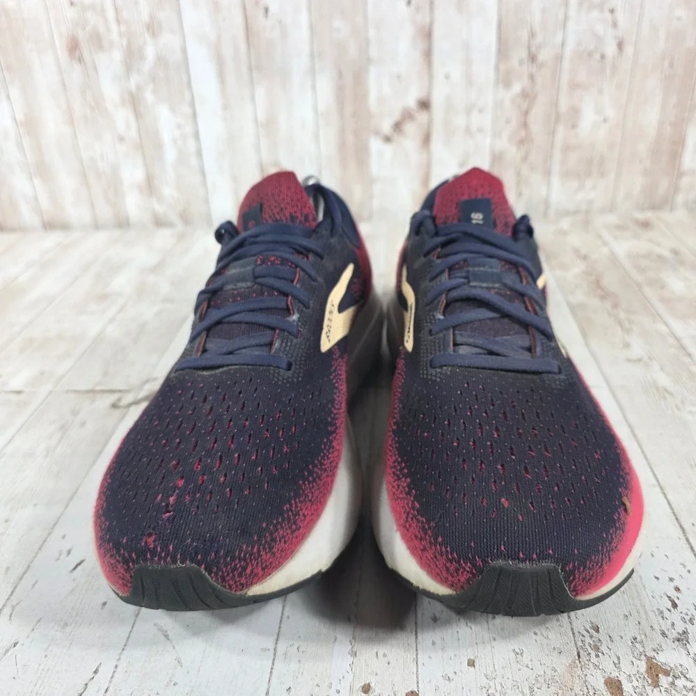 Brooks Ghost 16 Womens 10.5 Extra Wide 2E Navy Bordeaux Running Shoes